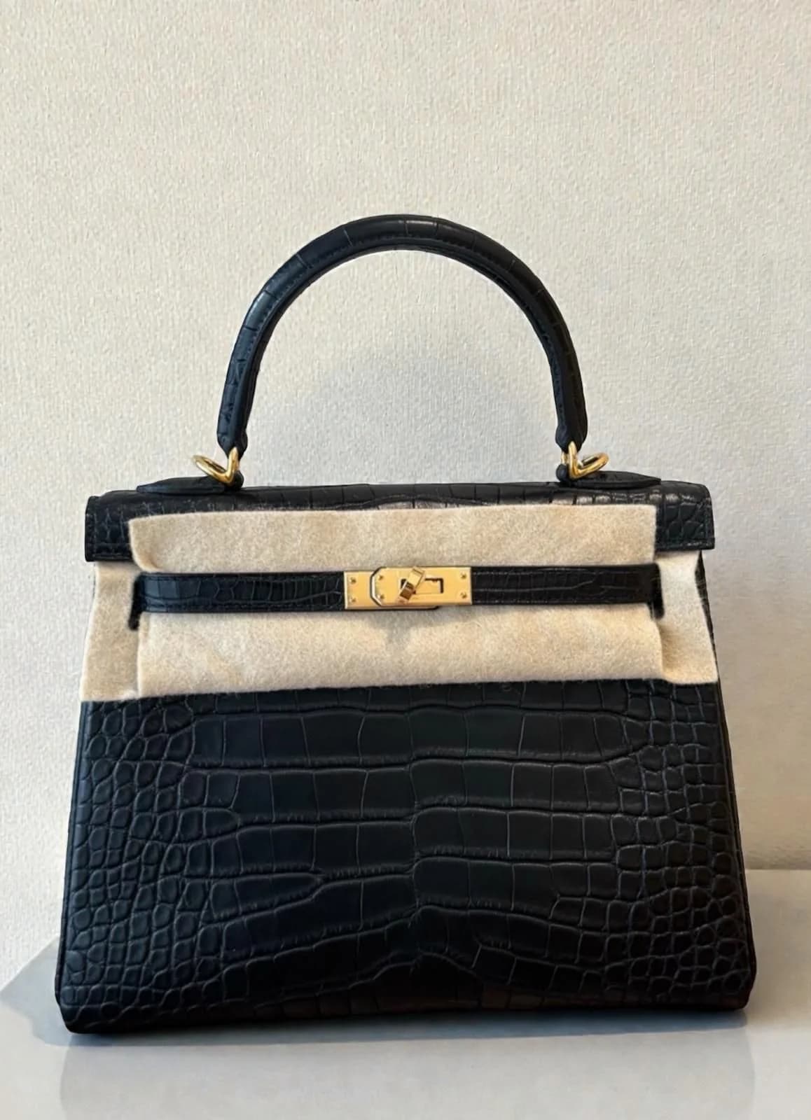 Birkin 25 Black Rose Gold Hardware Hermès