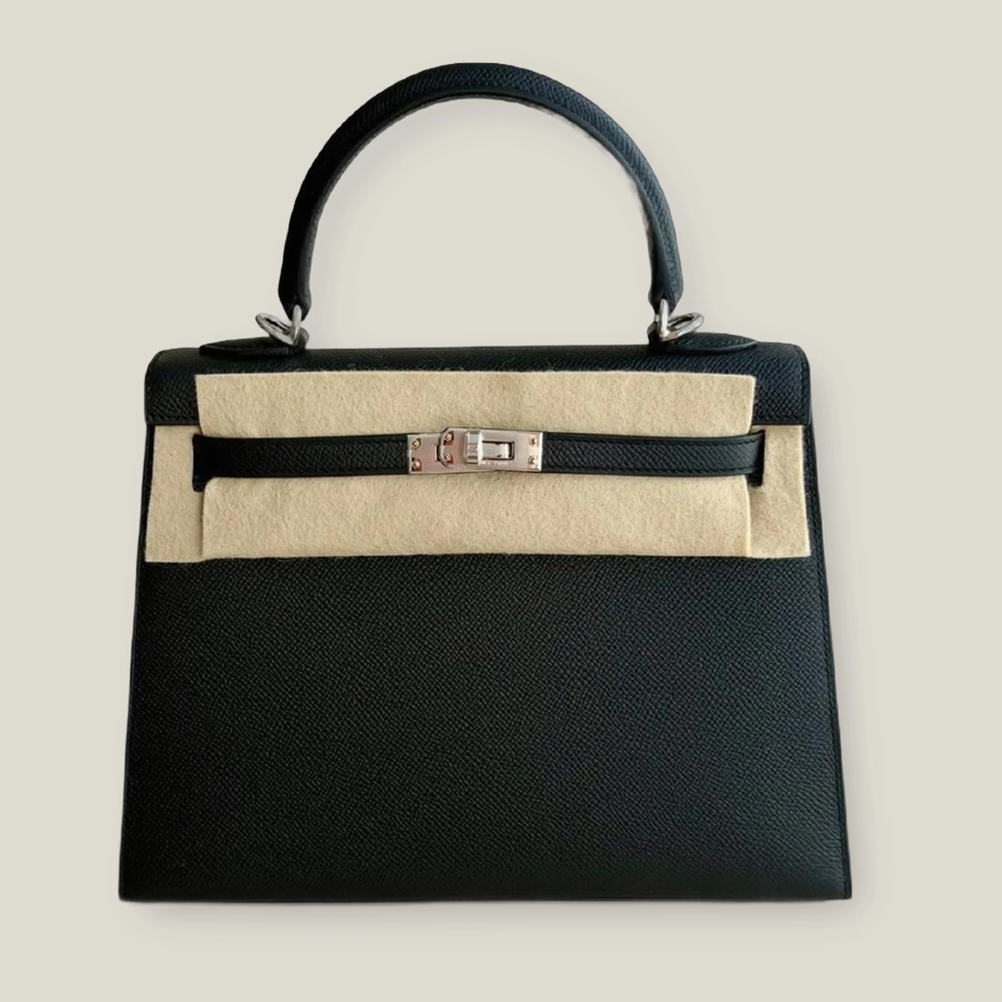 Hermès Kelly 25 Black Epsom Palladium Hardware (2025)