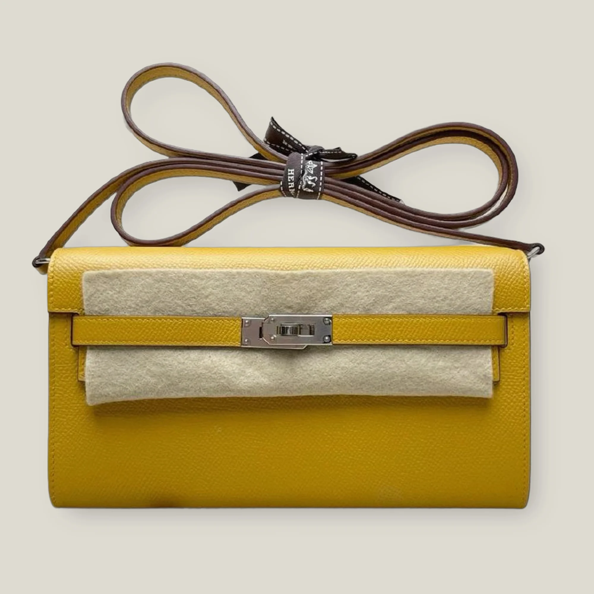 Hermès Kelly 20 Amber Yellow Epsom Palladium Hardware (2021)