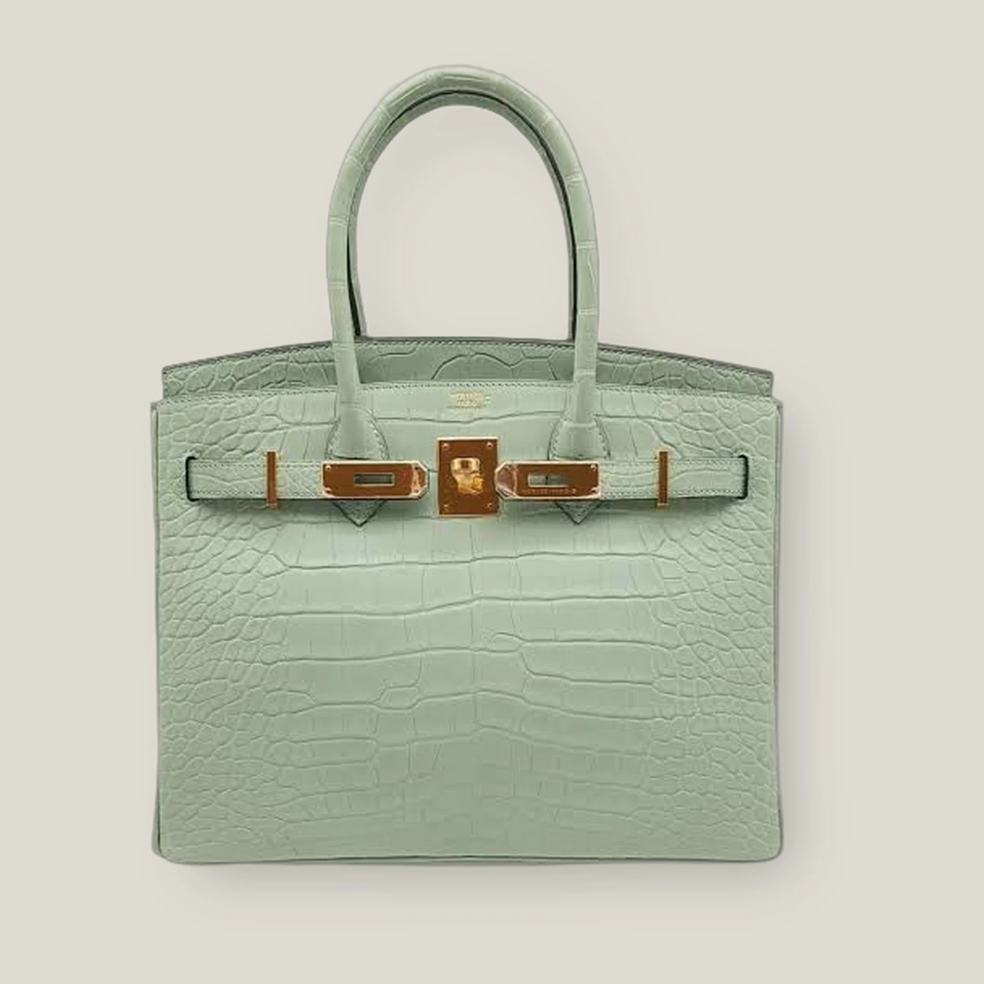 Hermès Birkin 30 Water Green Matte Alligator Gold Hardware (2018) - Image 1
